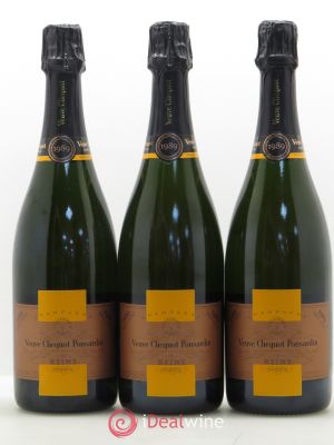 Brut Champagne Cave Privée Veuve Clicquot  1989 - Lot de 3 Bouteilles