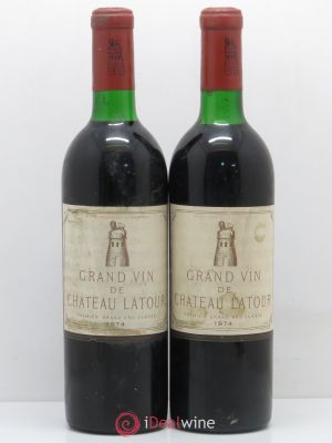 Château Latour 1er Grand Cru Classé  1974 - Lot de 2 Bouteilles