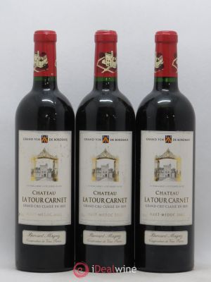 Château La Tour Carnet 4ème Grand Cru Classé  2003 - Lot of 3 Bottles