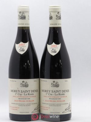 Morey Saint-Denis 1er Cru La Riotte Domaine Guillon (no reserve) 2003 - Lot of 2 Bottles