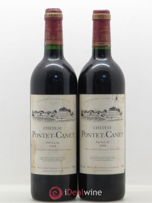 Château Pontet Canet 5ème Grand Cru Classé (sans prix de réserve) 1998 - Lot de 2 Bouteilles