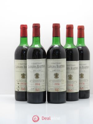 Château Langoa Barton 3ème Grand Cru Classé  1974 - Lot of 5 Bottles