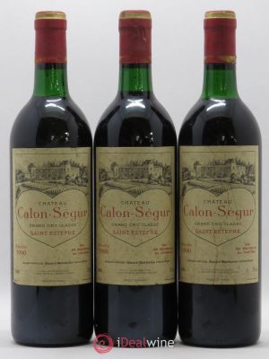 Château Calon Ségur 3ème Grand Cru Classé  1990 - Lot of 3 Bottles