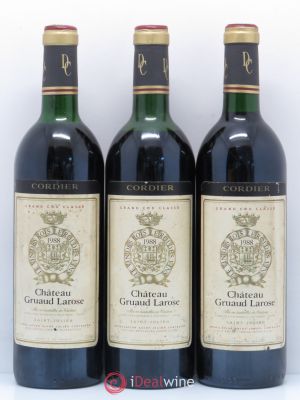 Château Gruaud Larose 2ème Grand Cru Classé  1988 - Lot of 3 Bottles