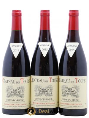 Côtes du Rhône Château des Tours Emmanuel Reynaud  2015 - Lot of 3 Bottles