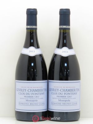 Gevrey-Chambertin 1er Cru Clos du Fonteny Bruno Clair (Domaine)  2013 - Lot of 2 Bottles
