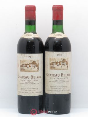 Château Belair (Belair-Monange) 1er Grand Cru Classé B  1970 - Lot of 2 Bottles