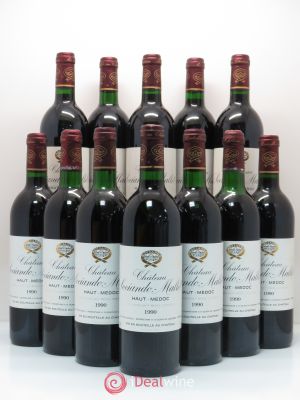 Château Sociando Mallet  1990 - Lot of 12 Bottles