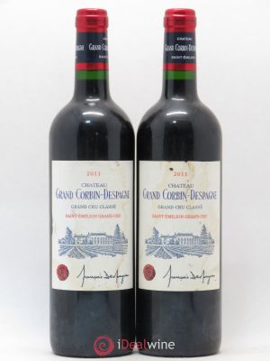 Château Grand Corbin Despagne Grand Cru Classé  2011 - Lot of 2 Bottles