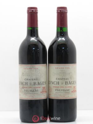 Château Lynch Bages 5ème Grand Cru Classé  1992 - Lot of 2 Bottles