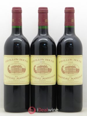 Pavillon Rouge du Château Margaux Second Vin  1998 - Lot de 3 Bouteilles