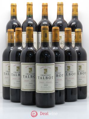 Château Talbot 4ème Grand Cru Classé  2000 - Lot of 12 Bottles