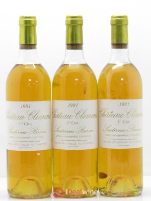 Château Climens 1er Grand Cru Classé  1981 - Lot of 3 Bottles
