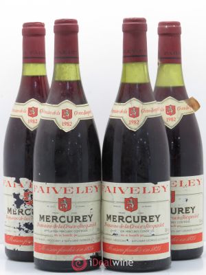 Mercurey Faiveley Domaine de La Croix Jacquelet (sans prix de réserve) 1982 - Lot de 4 Bouteilles