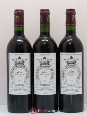 Château Marquis d'Alesme Becker 3ème Grand Cru Classé (no reserve) 1994 - Lot of 3 Bottles