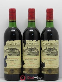 Château la Grâce Dieu  1979 - Lot of 3 Bottles