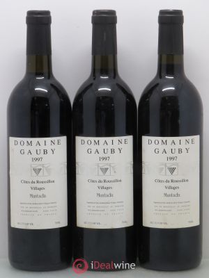 Côtes du Roussillon Villages La Muntada Gérard et Ghislaine Gauby - 1997 - Lot of 3 Bottles