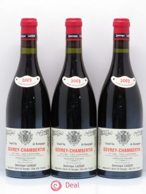 Gevrey-Chambertin 1er Cru Les Cazetiers Dominique Laurent Vieilles vignes  2003 - Lot of 3 Bottles