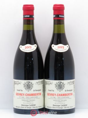 Gevrey-Chambertin 1er Cru Les Cazetiers Dominique Laurent Vieilles vignes  2003 - Lot de 2 Bouteilles