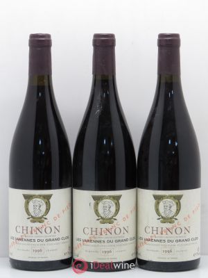 Chinon Les Varennes du Grand Clos Charles Joguet (Domaine) Franc de Pied  1996 - Lot of 3 Bottles