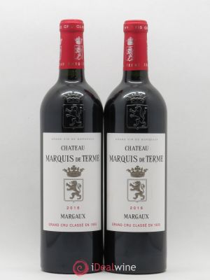Château Marquis de Terme 4ème Grand Cru Classé  2016 - Lot of 2 Bottles
