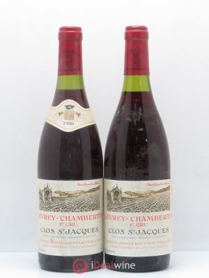 Gevrey-Chambertin 1er Cru Clos Saint-Jacques Armand Rousseau (Domaine)  1986 - Lot of 2 Bottles