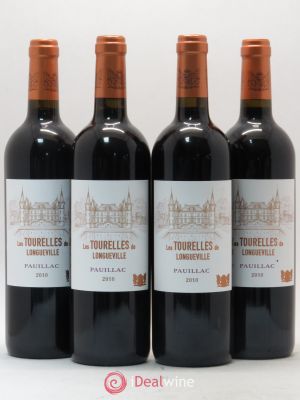 Les Tourelles de Longueville Second Vin  2010 - Lot of 4 Bottles