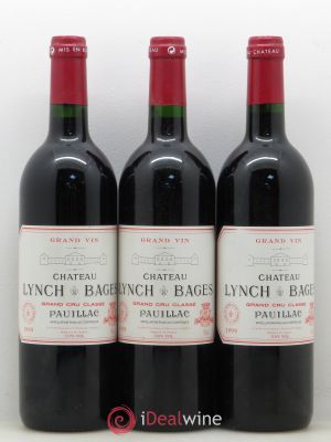 Château Lynch Bages 5ème Grand Cru Classé  1999 - Lot of 3 Bottles