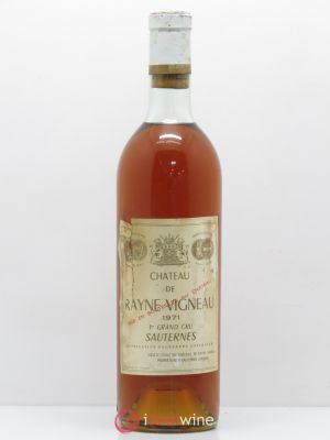 Château de Rayne Vigneau 1er Grand Cru Classé  1971 - Lot of 1 Bottle