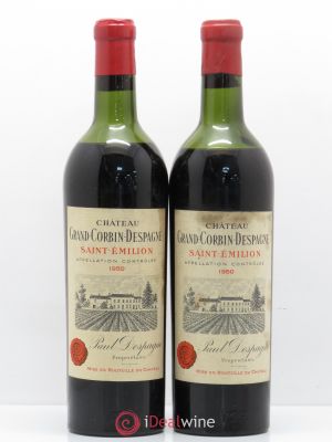 Château Grand Corbin Despagne Grand Cru Classé  1950 - Lot of 2 Bottles