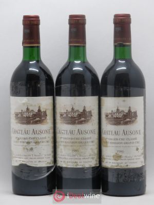 Château Ausone 1er Grand Cru Classé A  1986 - Lot of 3 Bottles
