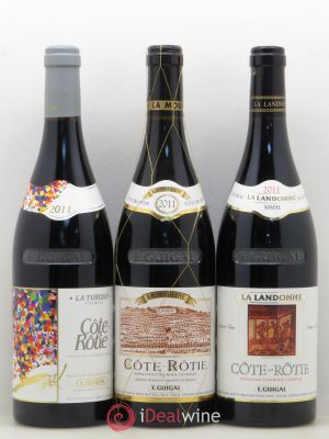 Côte-Rôtie Guigal Trilogie La Turque - La Landonne - La Mouline Guigal  2011 - Lot of 3 Bottles
