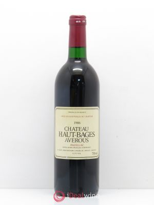 Château Haut Bages Averous Cru Bourgeois  1986 - Lot of 1 Bottle