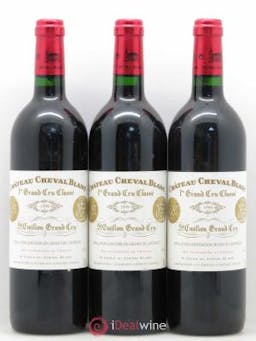 Château Cheval Blanc 1er Grand Cru Classé A  1999 - Lot de 3 Bouteilles