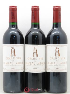 Château Latour 1er Grand Cru Classé  1992 - Lot de 3 Bouteilles