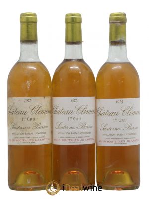 Château Climens 1er Grand Cru Classé  1975 - Lot of 3 Bottles