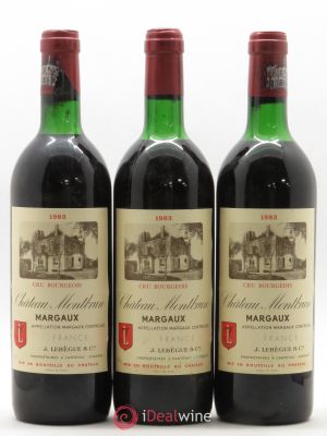 Château Montbrun Cru Bourgeois (no reserve) 1983 - Lot of 3 Bottles