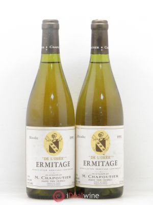 Hermitage Ermitage de l'Orée Chapoutier  1991 - Lot of 2 Bottles