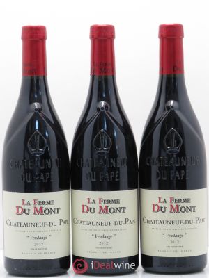 Châteauneuf-du-Pape Vendange Ferme Du Mont 2012 - Lot of 3 Bottles