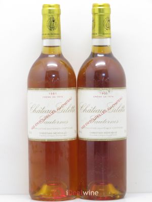 Château Gilette - Crème de Tête  1981 - Lot of 2 Bottles