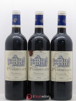 Château Pedesclaux 5ème Grand Cru Classé  2005 - Lot of 3 Bottles