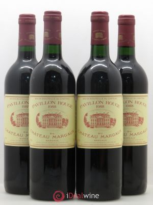 Pavillon Rouge du Château Margaux Second Vin  1988 - Lot de 4 Bouteilles