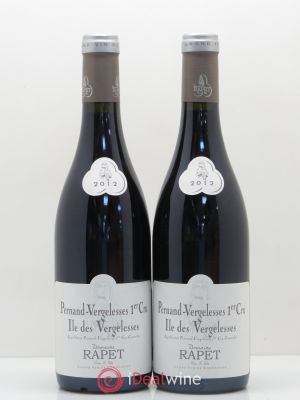 Pernand-Vergelesses 1er Cru Ile de Vergelesses Domaine Rapet Père & Fils  2012 - Lot of 2 Bottles
