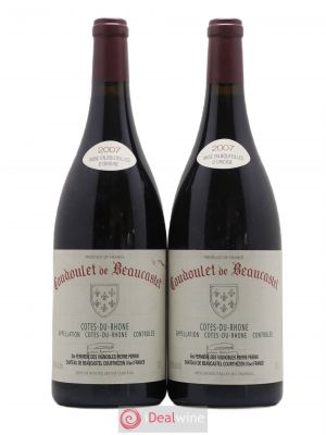 Côtes du Rhône Coudoulet de Beaucastel Jean-Pierre & François Perrin  2007 - Lot de 2 Magnums