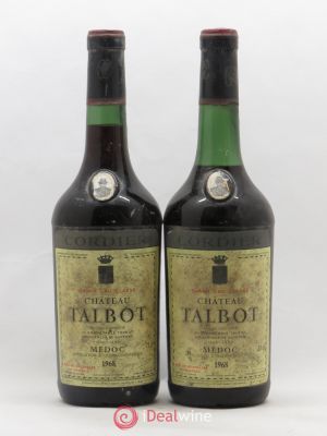 Château Talbot 4ème Grand Cru Classé  1968 - Lot de 2 Bouteilles