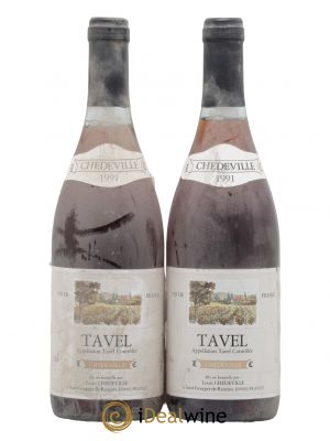 Tavel Domaine Louis Chedeville 1991 - Lot of 2 Bottles