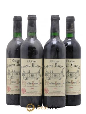 Saint-Émilion Grand Cru Château Godeau Ducarpe 1998 - Lot of 4 Bottles