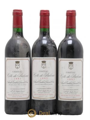 Château Côte de Baleau Grand Cru Classé 1993 - Lot de 3 Bottles