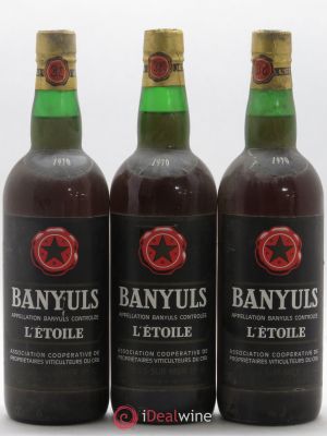 Banyuls L'Etoile Coopérative de Banyuls 1970 - Lot of 3 Bottles