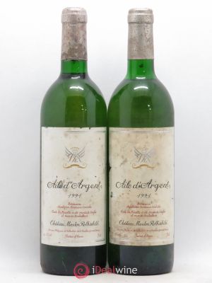 Aile d'Argent Mouton Rothschild 1991 - Lot of 2 Bottles